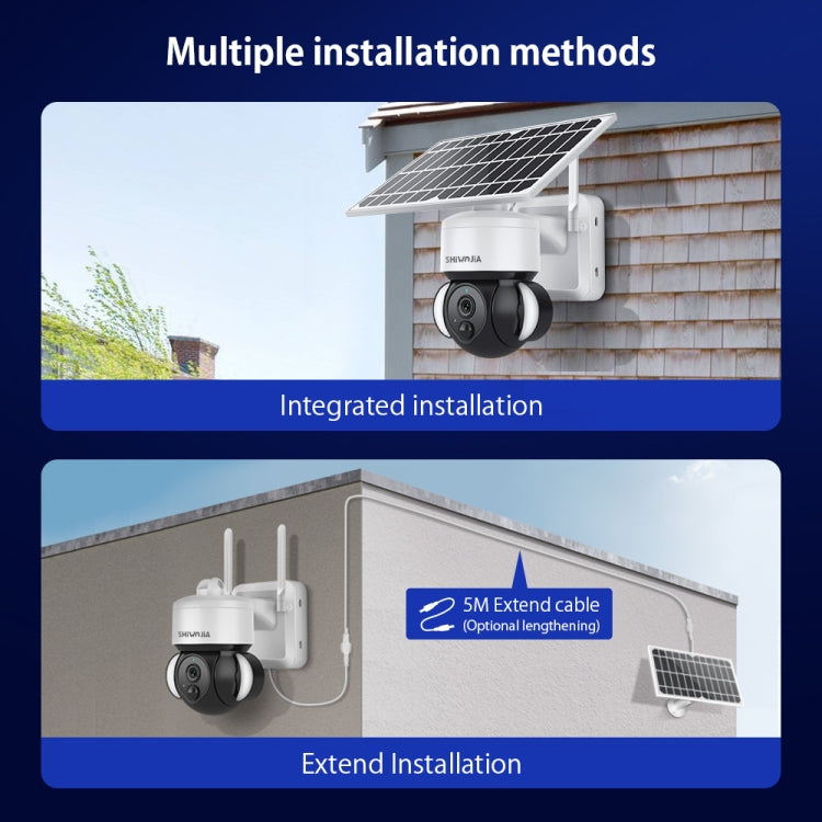 SHIWOJIA Waterproof WiFi Solar Dome IP Camera, Support Two-way Audio & PIR Motion Detection & Night Vision & TF Card, SHIWOJIA SHIWOJIA Waterproof WiFi Solar Dome IP Camera, Support Two-way Audio & PIR Motion Detection & Night Vision & TF Card, SHIWOJIA